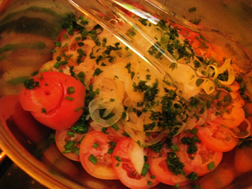Ian Marie Wedding BUffet 04 Tomato Onion Salad