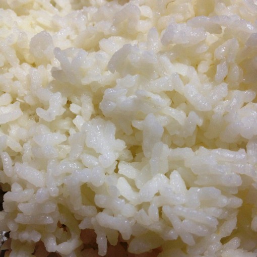 Good thing I made lots of Japanese pearl rice!  Just a little of the crab fat, stained on this rice...  is gastronomic heaven.