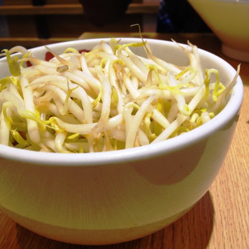 A bowl full of bean sprouts, also known as - for all intents and purposes – "atonement."